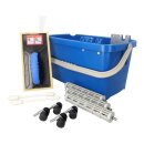 Waschsystem MAXIMO Profi 23 l mit Metallachsen SET 3 mit Waschwalzen, Lenkräder und Hydro-Raster-Schwammbrett