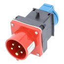 CEE-Adapter 400V/16A 5polig, auf Schutzkontakt, IP44