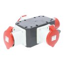 Adapter Mobilverteiler Verteiler Stromverteiler Anschluss 400V 32A 5-polig mit 3x CEE-Steckdose 32A Schutzart IP44