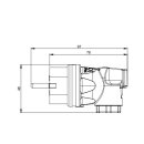 Vollgummi-Winkelstecker, max. 2,5mm², 230V/16A, IP44