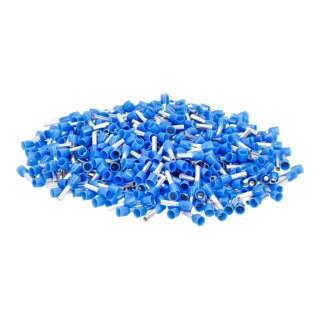 Aderendhülsen 2,5 mm² isoliert mit Kragen blau Beutel a 500 Stück