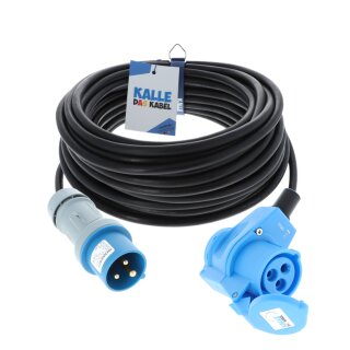 CEE Verlängerungskabel mit Winkelkupplung H07RN-F 3G 2,5 mm² 10 Meter 230V 16A Schutzart IP44