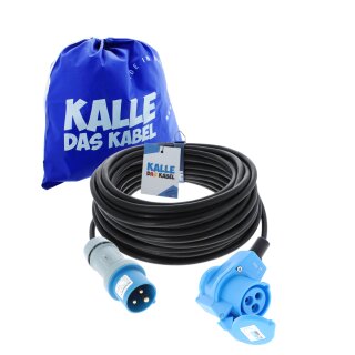 CEE Verlängerungskabel mit Winkelkupplung H07RN-F 3G 2,5 mm² 25 Meter 230V 16A Schutzart IP44