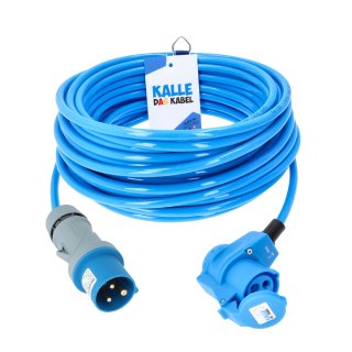 Kalle Verlängerungskabel CEE 230V 16A 2,5mm²  Winkel Extreme Blau IP44 10 Meter