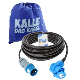 CEE Verlängerungskabel mit Winkelkupplung H07RN-F 3G 1,5 mm² 40 Meter 230V 16A Schutzart IP44