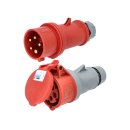 Kalle CEE Gummi-Verlängerungskabel H07RN-F 5G 1,5 mm² 40 Meter mit Phasenwender 400V 16A IP44 Starkstrom Stromkabel Baustellenkabel Industriekabel Stromverlängerung