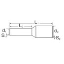 Aderendhülsen 4,0 mm² isoliert mit Kragen grau...