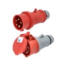 Kalle CEE Gummi-Verlängerungskabel H07RN-F 5G 4,0 mm² 5 Meter mit Phasenwender 400V 32A IP44 Starkstrom Stromkabel Baustellenkabel Industriekabel Stromverlängerung