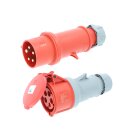 Kalle CEE Gummi-Verlängerungskabel H07RN-F 5G 6,0 mm² 50 Meter mit Phasenwender 400V 32A IP44 Starkstrom Stromkabel Baustellenkabel Industriekabel Stromverlängerung