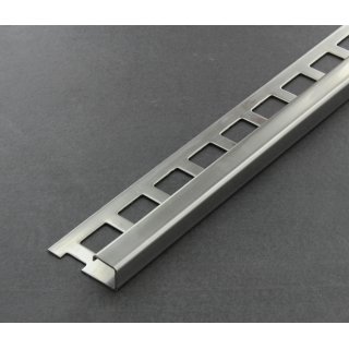 Fliesenschiene als Quadratprofil, Edelstahl (V2A) glänzend, Länge 2,50 m 8 mm Fliesenprofil