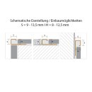 Fliesenschiene als Quadratprofil, Edelstahl (V2A) glänzend, Länge 2,50 m 8 mm Fliesenprofil