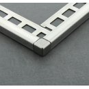 Fliesenschiene als Quadratprofil, Edelstahl (V2A) glänzend, Länge 2,50 m 8 mm Fliesenprofil