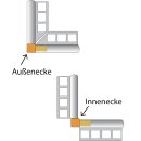 Außenecke und Innenecke, Quadratprofil Edelstahl gebürstet