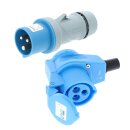 Kalle Verlängerungskabel CEE 230V 16A 2,5mm²  Winkel Extreme Blau IP44