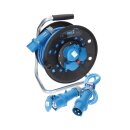 KALLE DAS KABEL Campingkabeltrommel CEE 230V 16A H07RN-F 3G 2,5 mm² Extreme Blau IP44 25 Meter