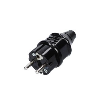 SCHUKO Stecker schwarz