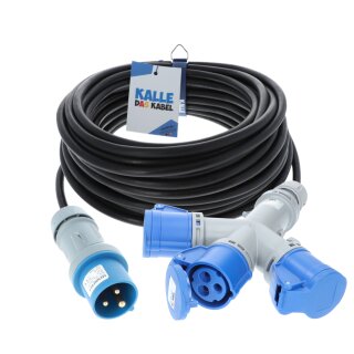 CEE Verlängerung KALLE Blue 3-fach-Kupplung