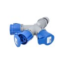 Kalle Verlängerungskabel CEE 230V 16A 2,5mm² 3-Fach Kupplung IP44 10 Meter