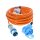 Camping Kabel Verlängerung H07BQF 3G 2,5mm² Winkelkupplung Caravan Boot Womo PUR in orangener Signalfarbe