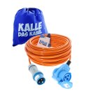 CEE Verlängerung KALLE Blue SIGNAL Winkel H07BQ-F 3G 2,5 in orangener Signalfarbe 50 Meter