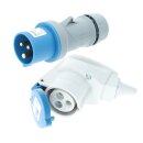 Kalle Verlängerungskabel CEE 230V 16A 2,5mm² Winkel Kompakt Extreme Blau IP44