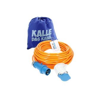 CEE Verlängerung KALLE Blue SIGNAL Winkel H07BQ-F 3G 2,5 in orangener Signalfarbe 50 Meter
