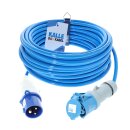 Kalle Verlängerungskabel CEE 230V Öse 16A 2,5mm² Extreme Blau IP44