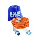 CEE Verlängerung KALLE Blue SIGNAL Winkel H07BQ-F 3G 2,5 in orangener Signalfarbe 30 Meter