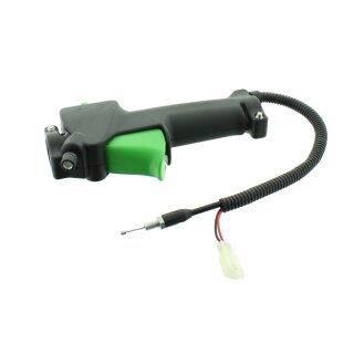 Gasgriff mit Schalter grün passend für Zipper-Maschinen z.B.: ZI-GPS70G, ZI-GPS182B; ZI-GPS182G; ZI-GPS182J; ZI-GPS182PO