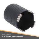 Diamant Dosensenker, Dosenbohrer mit M16-Aufnahme Nutzlänge 80 mm 68 mm, 4 Segmente mit radialen Absaugöffnungen