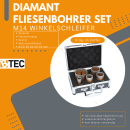 Diamantbohrkronen Set Winkelschleifer M14 Aufnahme Fliesenbohrkrone 20, 35, 40, 50 und 68mm