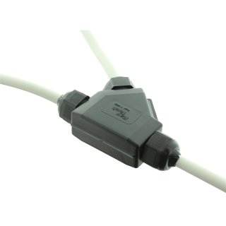 Mikro-Verbindungsmuffe schwarz Y-Gelmuffe, für 3 Kabel bis 3 x 2,5 mm²