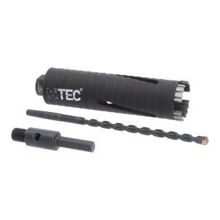 NEXT GENERATION Diamant Bohrkrone Beton Nutzlänge 180 mm 52 mm sechs-Kant kurz 100 mm mit Zentrierbohrer