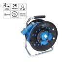 KALLE DAS KABEL Campingkabeltrommel CEE H07RN-F 3G 2,5 mm² 230V 16A Extreme Blau IP44 25 Meter im Set mit Anschlussleitung 1,5 Meter + Adapterleitung 1,5 Meter