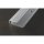 Abschlussprofil PROLINE PROVARIO Uni, 7-18 mm, Aluminium, 100 cm, breites Basisprofil, eloxiert Silber