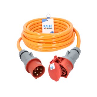 Kalle Verlängerungskabel CEE 400V 32A 6,0mm² Extreme Signal Orange IP44 15 Meter