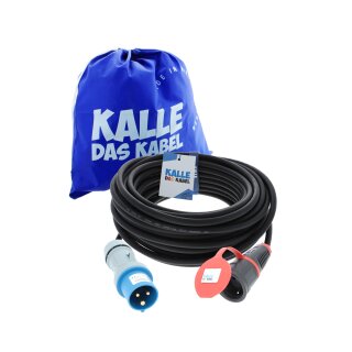 Kalle Adapterkabel CEE 230V 16A 2,5mm² auf Schuko IP44 50 Meter