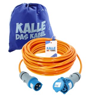 CEE Verlängerung Kalle Blue Signal H07BQ-F 3G 2,5 in orangener Signalfarbe 40 Meter