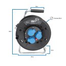 Kalle Kabeltrommel Schuko H07RN-F 3G 1,5 mm²  IP44 25 Meter