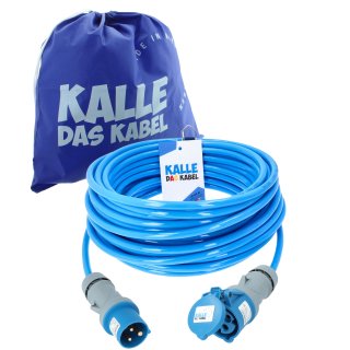 Kalle Verlängerungskabel CEE 230V 16A 2,5mm² Extreme Blau IP44 30 Meter