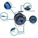 KALLE DAS KABEL Kabeltrommel Sat Koaxial-Verlängerung 25 Meter SAT-Kabel Videokabel TV-Kabel Koaxialkabel Camping Womo Caravan