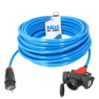 Verlängerungskabel KALLE Classic EXTREME 3-fach Kupplung 25 Meter