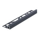 PRODECOR Q Quadratprofil Aluminium 10mm, beschichtet matt schwarz RAL 7021, 2,50m