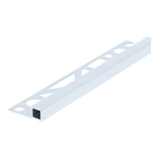 PRODECOR Q Quadratprofil Aluminium 11mm, beschichtet Brillantweiß RAL 9016, 2,50 m