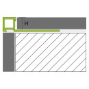 PRODECOR Q Quadratprofil Aluminium 11mm, beschichtet Brillantweiß RAL 9016, 2,50 m