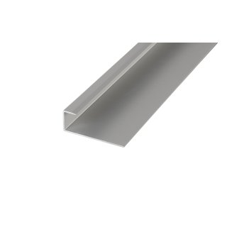 PROSTILT Einfassprofil Aluminium 75 x 27 x 17mm, eloxiert Silber matt, 2,50m