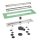 PROCHANNELs-line Systempaket 700mm, Edelstahl V2A, mit fester Dichtmanschette incl. Fliesenmulde, Rahmen,
