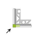 PRODECOR Q Außen- und Innenecke Metalldruckguss 8 mm Edelstahl verchromt