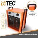 BTEC Elektroheizer 9 kW, 16A Heizlüfter, Bauheizer