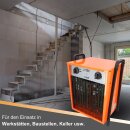 BTEC Elektroheizer 9 kW, 16A Heizlüfter, Bauheizer